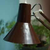 Vintage 1970s architect brown desk lamp
