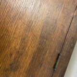 Antique wooden bench with pinned construction