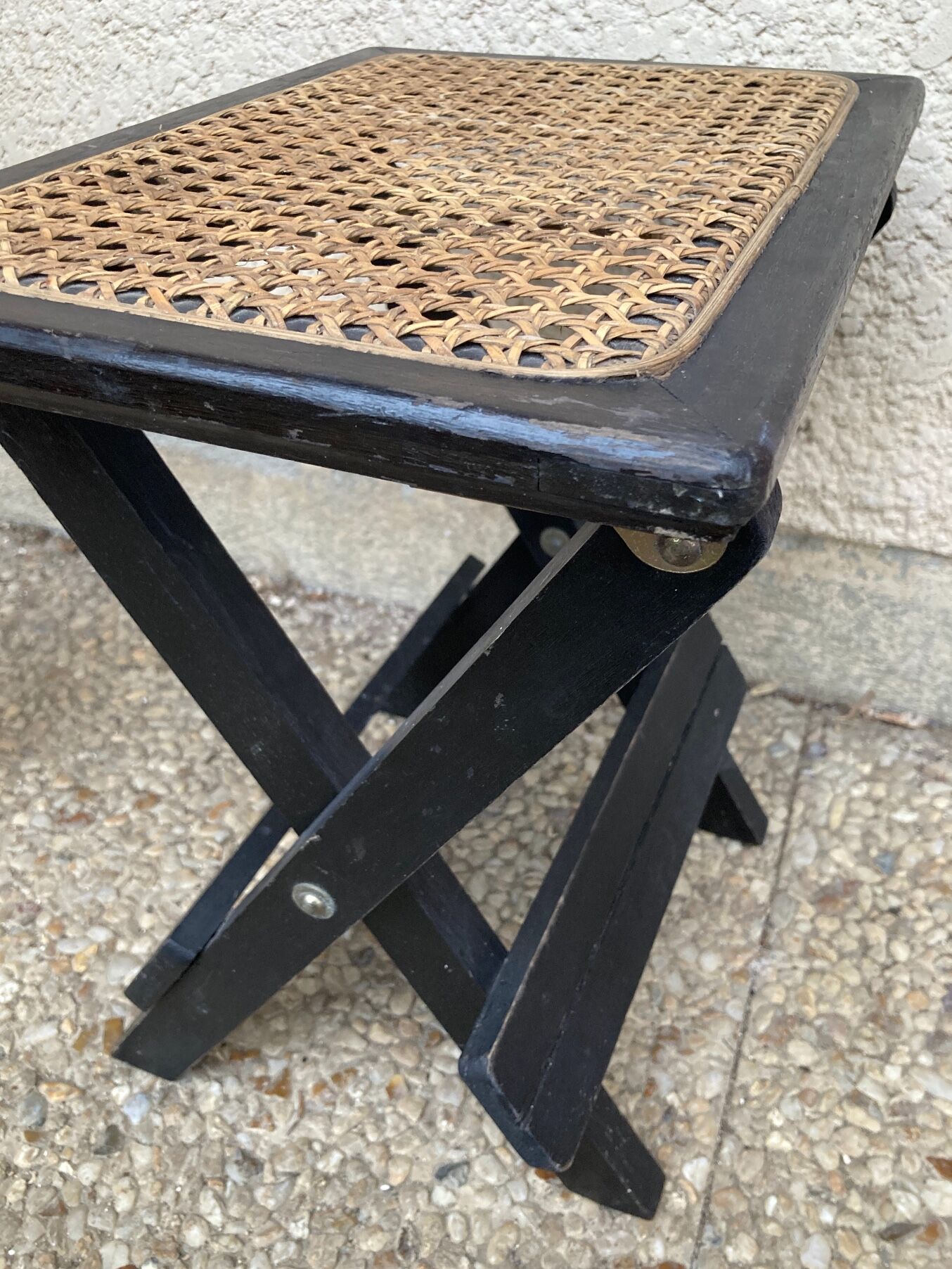Folding stool in vintage canning