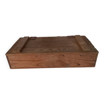 Old compartmentalized wooden box crate