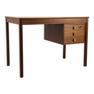 Small Teak Desk with Three Drawers from Domino Møbler, 1970s