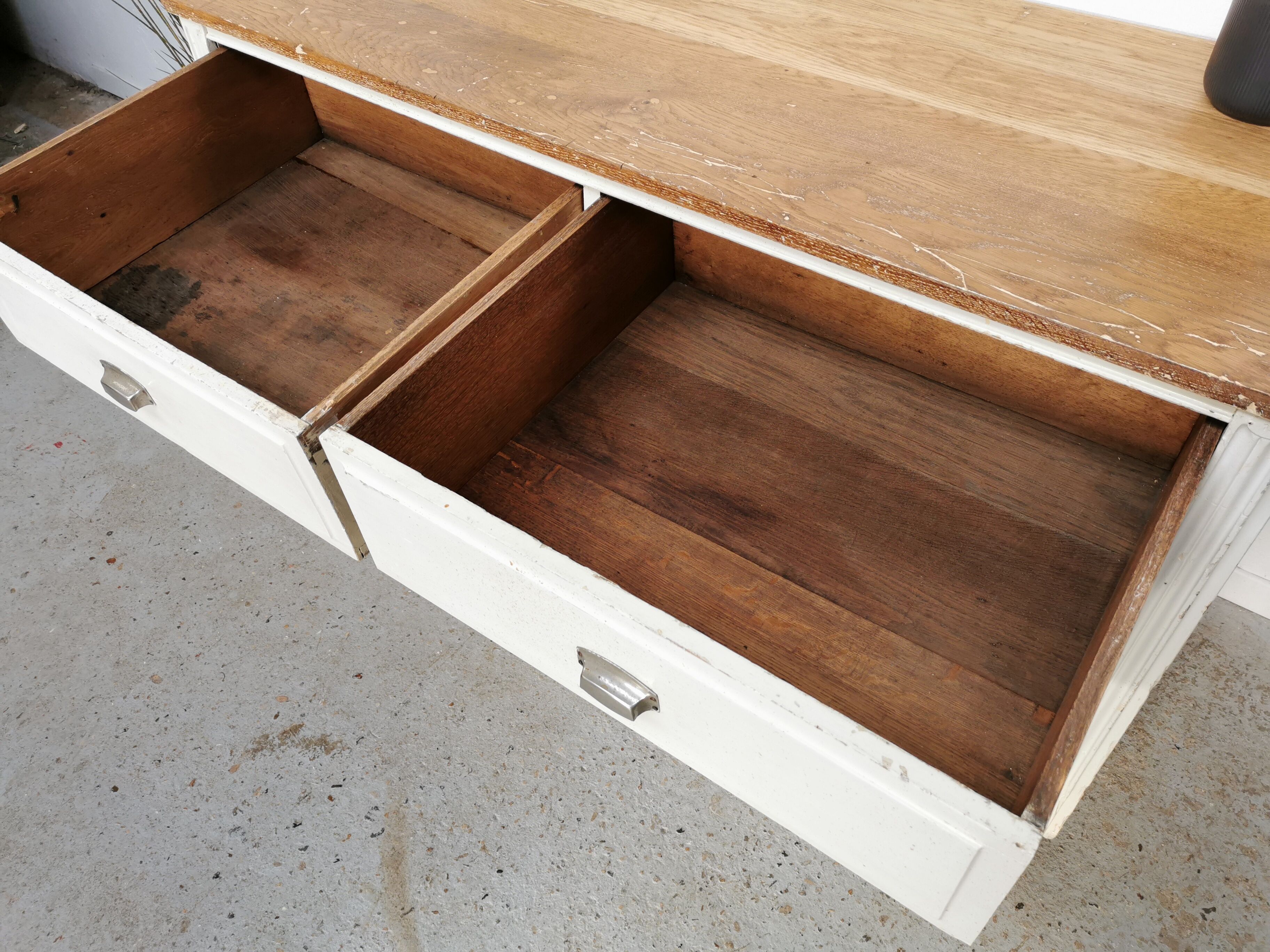 Comptoir meuble de métier à tiroirs
