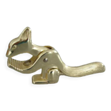 Nutcracker or hazelnuts vintage golden metal squirrel