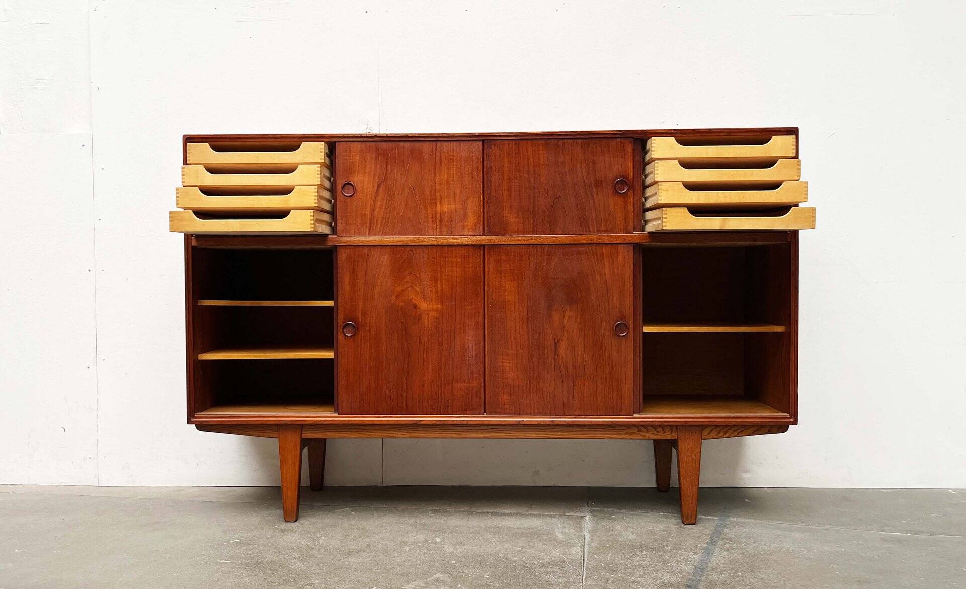 Enfilade danoise moderne du milieu du siècle, teck, années 1960
