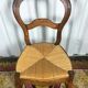 Suite de 6 chaises Louis Philippe paillées en noyer