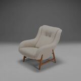 Rare lounge chair by Bengt Ruda for Artifort in wool fabric, Holland 1960s
