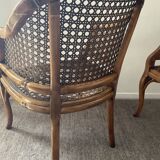 Pair of canned armchairs from the 50s and 60s