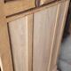 Old decorative wooden fireplace screen