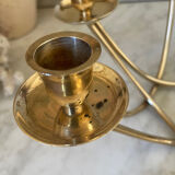 Low six-light brass chandelier circa 1950
