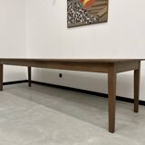 Table de ferme "Dark Brown" en chêne massif 300 X 90 cm