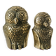 Couple de chouettes vintage en laiton