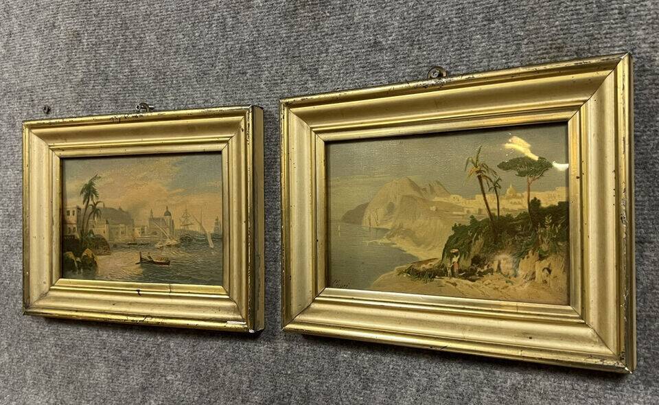 Cleto Capri: Two orientalist watercolors from the late 19th century