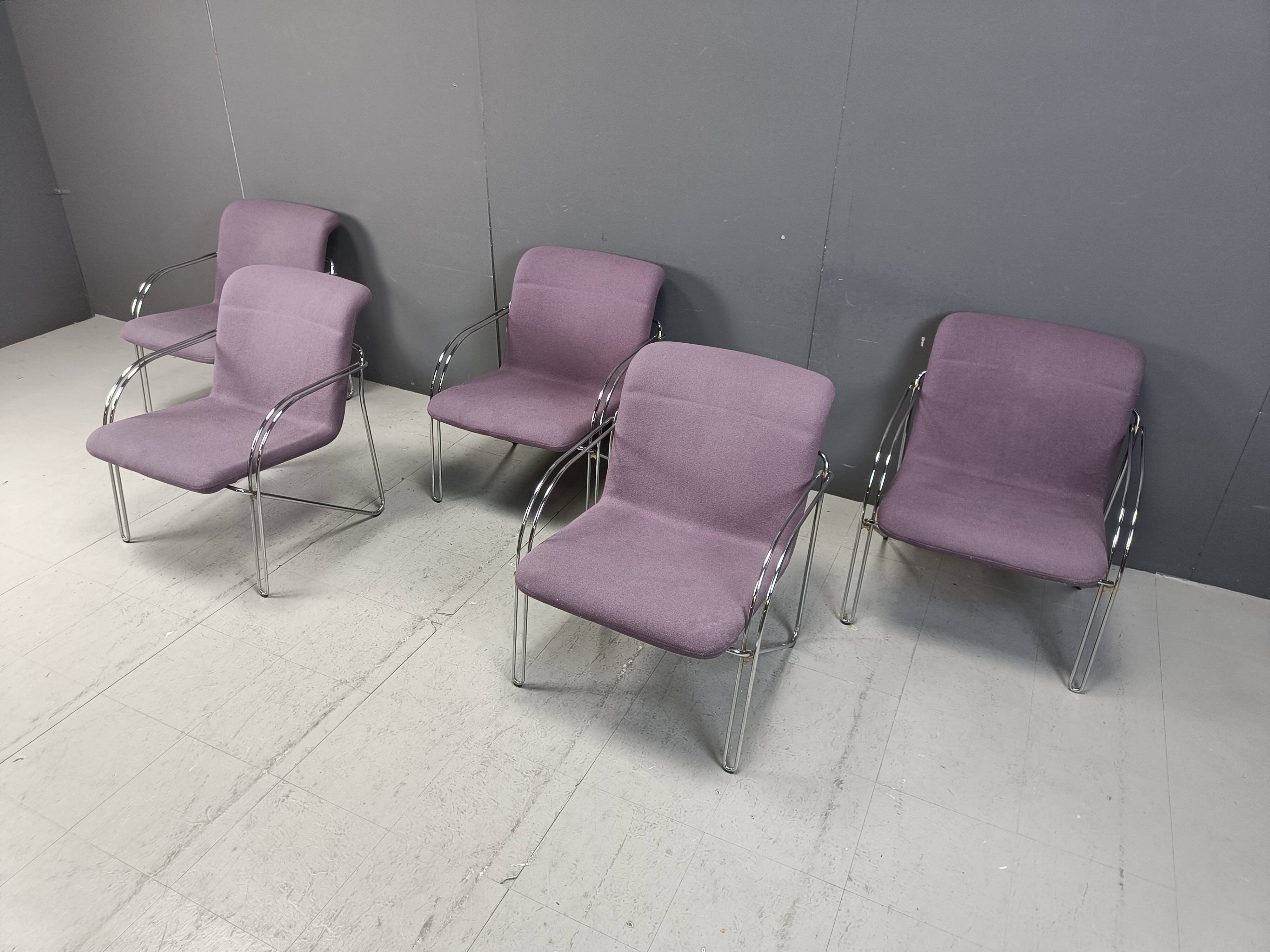 Danish arm chairs by Alfred Hofmann for Gispen/Labofa - 1970s - set of 5