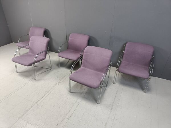 Fauteuils danois par Alfred Hofmann pour Gispen/Labofa - années 1970 - lot de 5