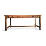 Solid oak French dining table / desk / 1900s
