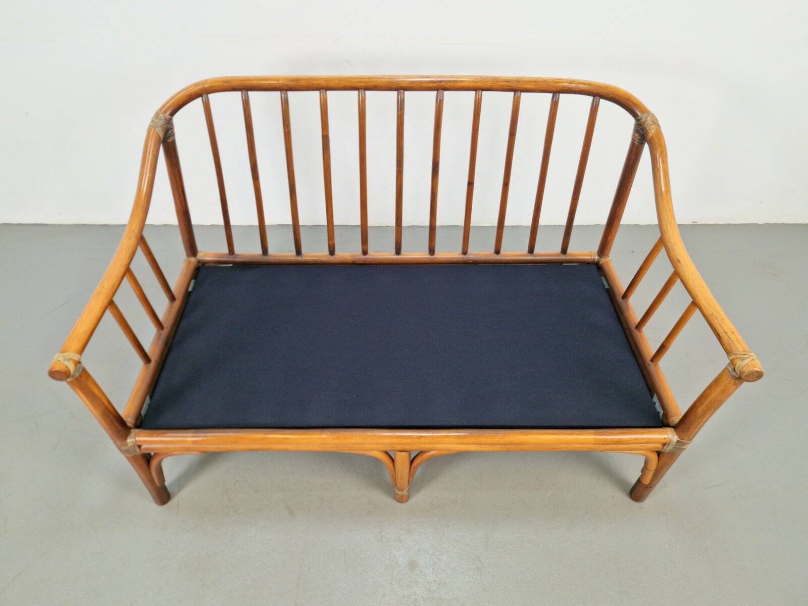 Organic Modern Bamboo and Rattan Loveseat from McGuire, 1970s