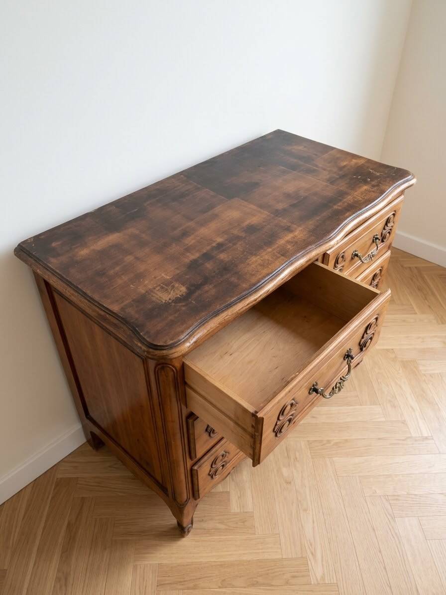 Louis XV commode in cherry wood - 4 drawers