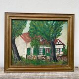 Country house landscape painting