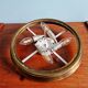 Mid-century ceiling light in brass and white opaline, 1950s