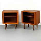 Set of 2 Danish Teak Nightstand by CFC Silkeborg, 1980s