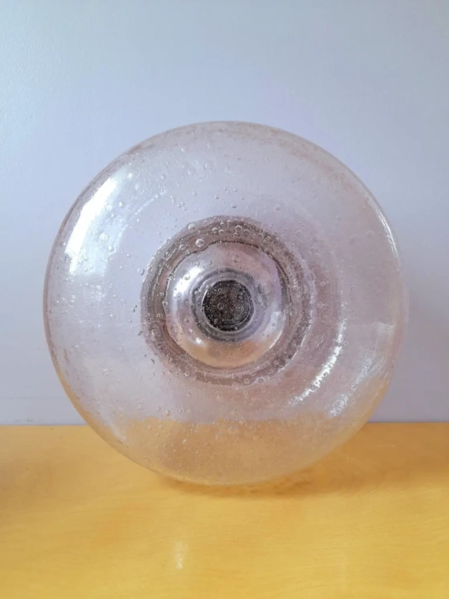 Space age wall or ceiling light in bubble glass from the 1970s.
