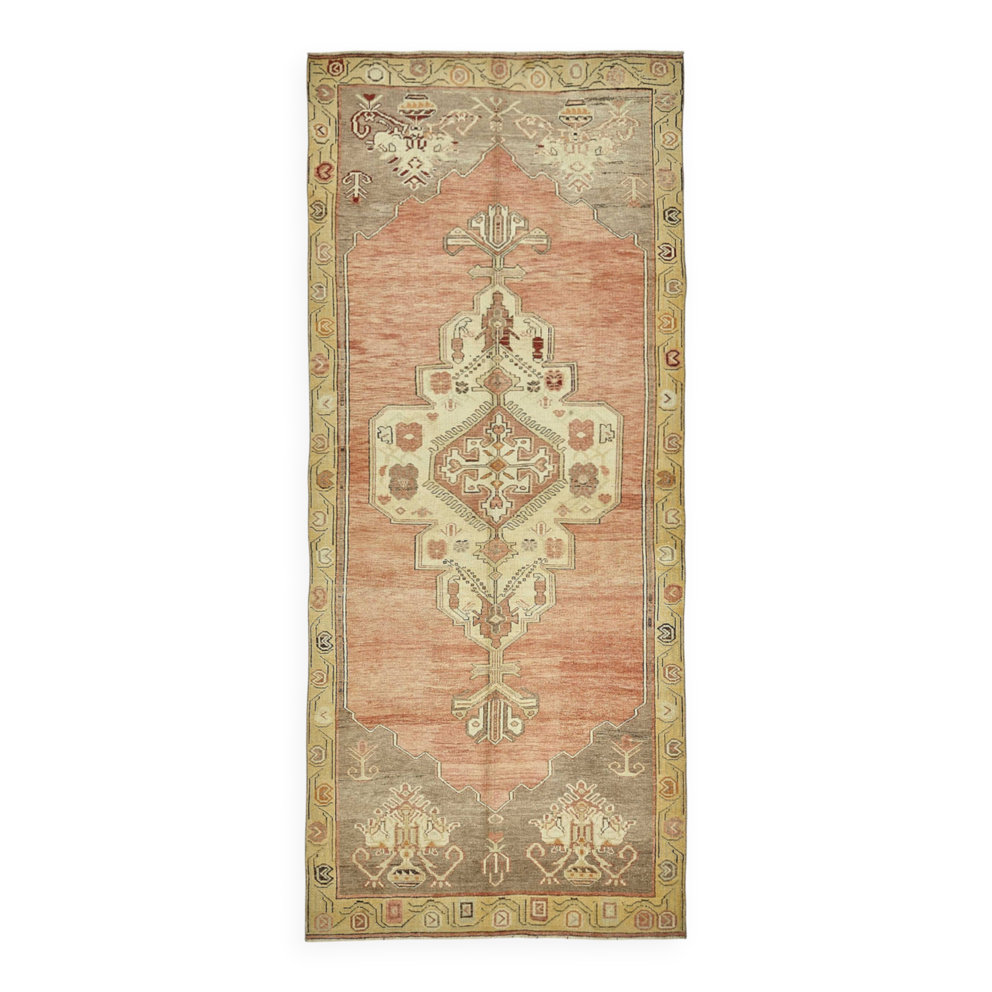 Turkish Vintage Anatolian Rug 150 cm x 338 cm