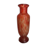 Ancien vase en pâte de verre h 22,5 cm vintage, décoration, collection