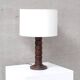 Turned oak art deco french table lamp