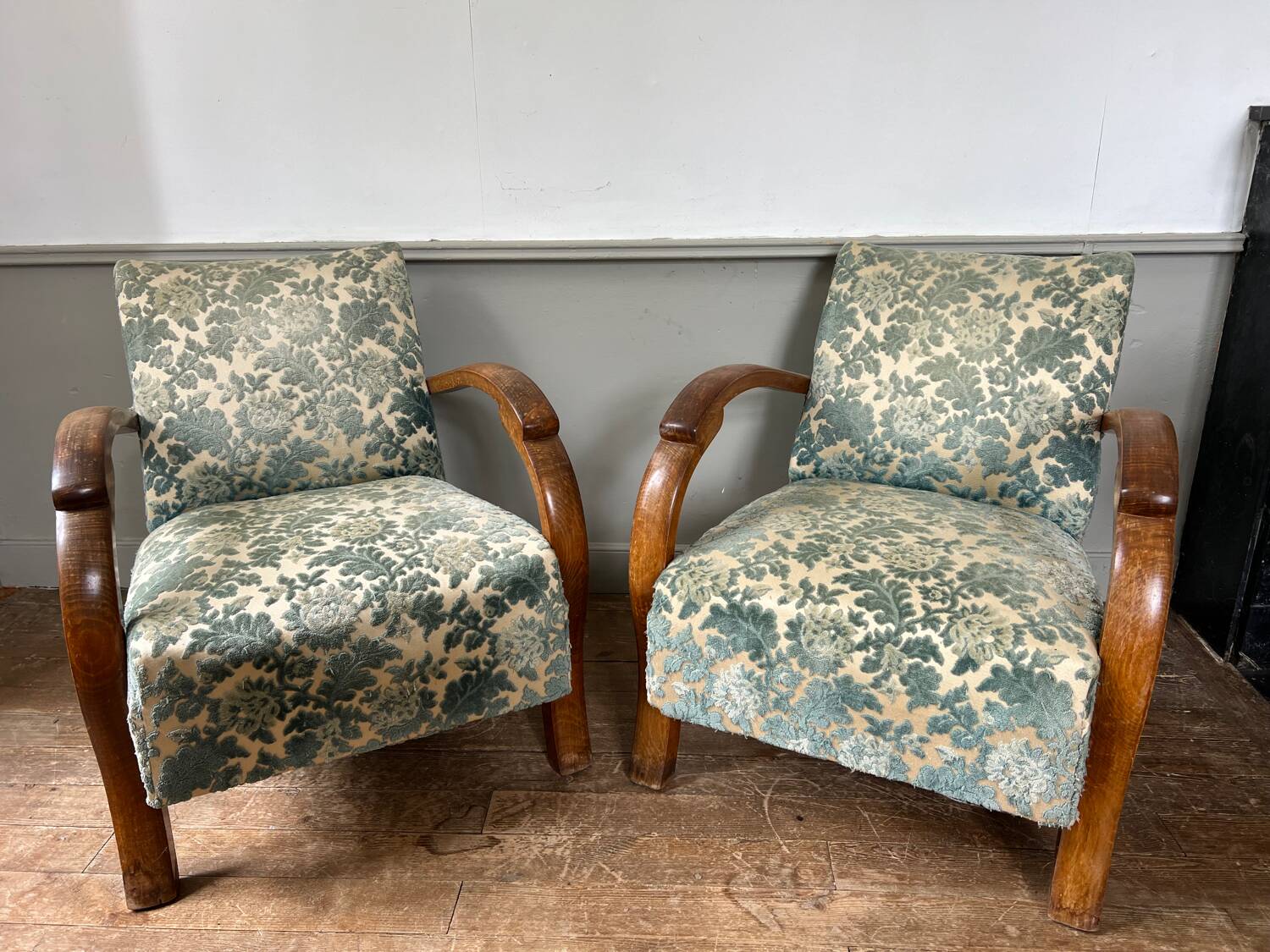 Pair of art deco armchairs