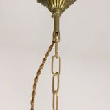 French Empire Crystal and Brass Chandelier, 1940s