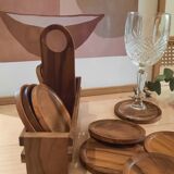 Vintage wooden coaster