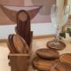 Sous verre en bois vintage
