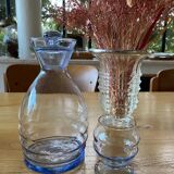 Art deco decanter and tray glass set