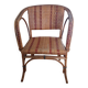 Fauteuil bistrot en bambou et osier