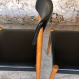 Set of 4 Scandinavian style dining chairs, circa 60