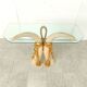 Vintage faux tusk console table, 1980s