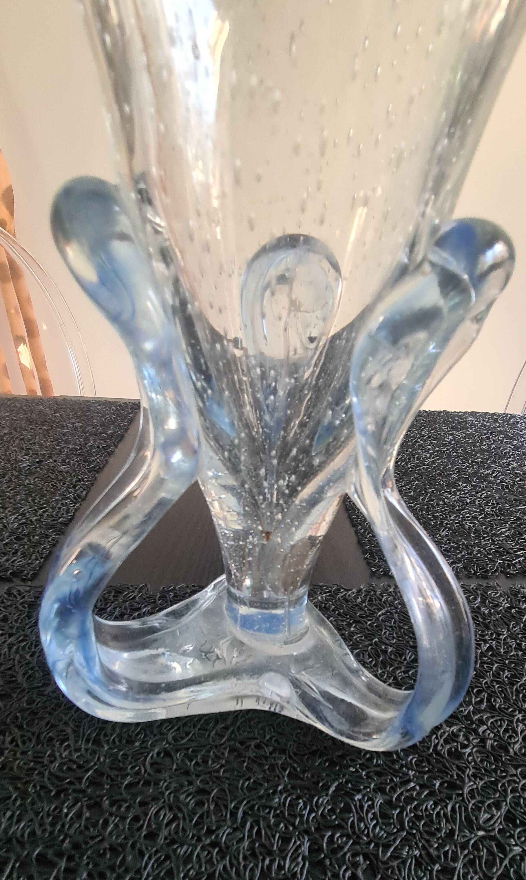 Artist Vase - Farinelli for Biot | Cloud Blue Bubbled Glass