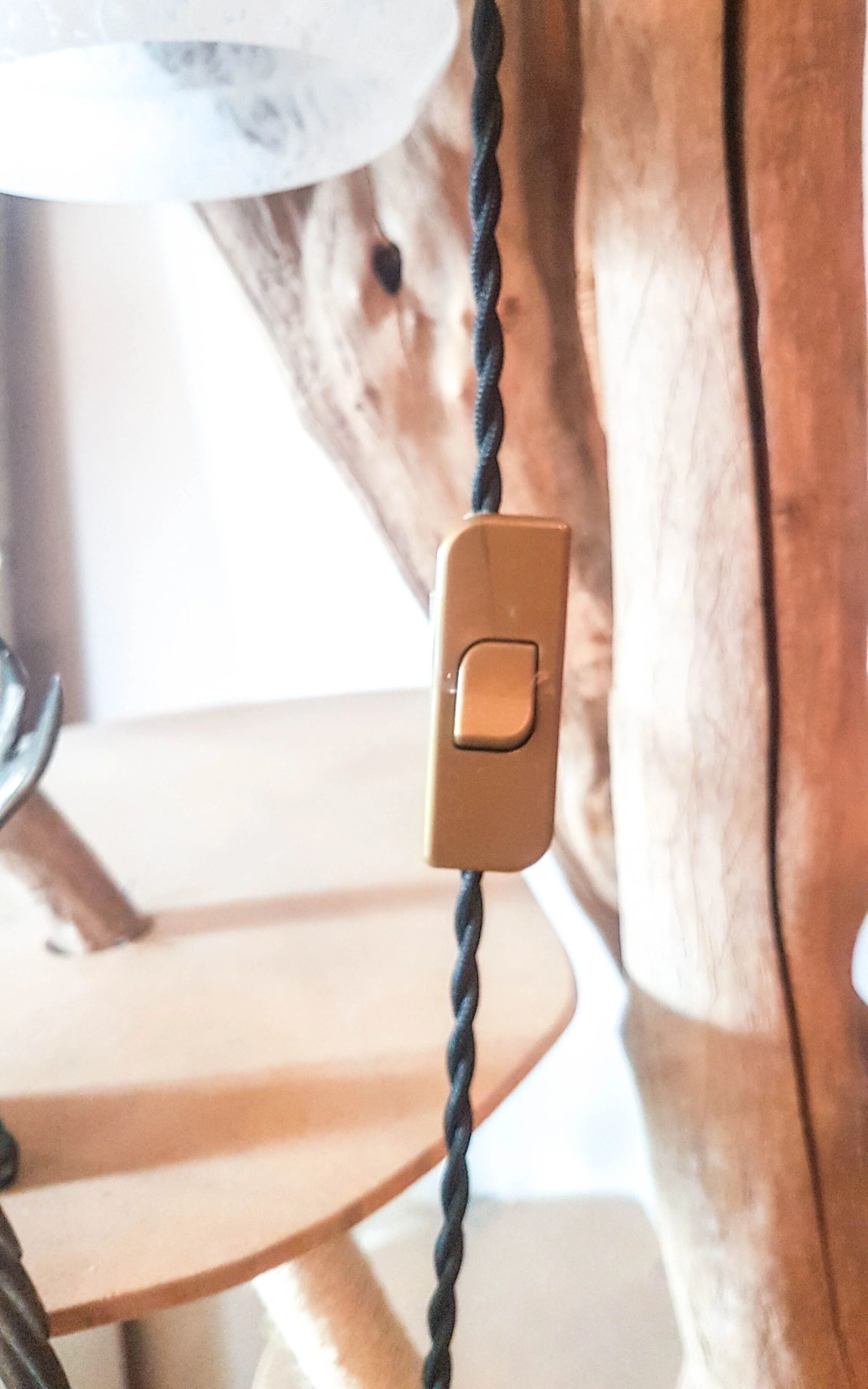 Vintage amber frosted glass pendant light – Soft light – Customizable