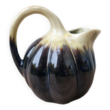 Ceramic colocynth melon pitcher signed Alpho