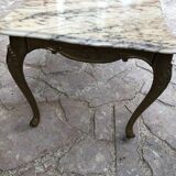 Gold bronze and marble coffee table