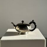 Small teapot, pewter coffee pot flattened oval shape