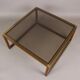 Vintage coffee table in brass and glass, Italy, 1960s-1970s