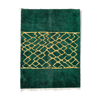 Modern Moroccan carpet green 370x280cm