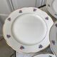 set of 6 flat plates Digoin Sarreguemines small flowers 50s