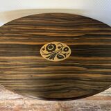 Art Nouveau period 2-tier table in Macassar ebony