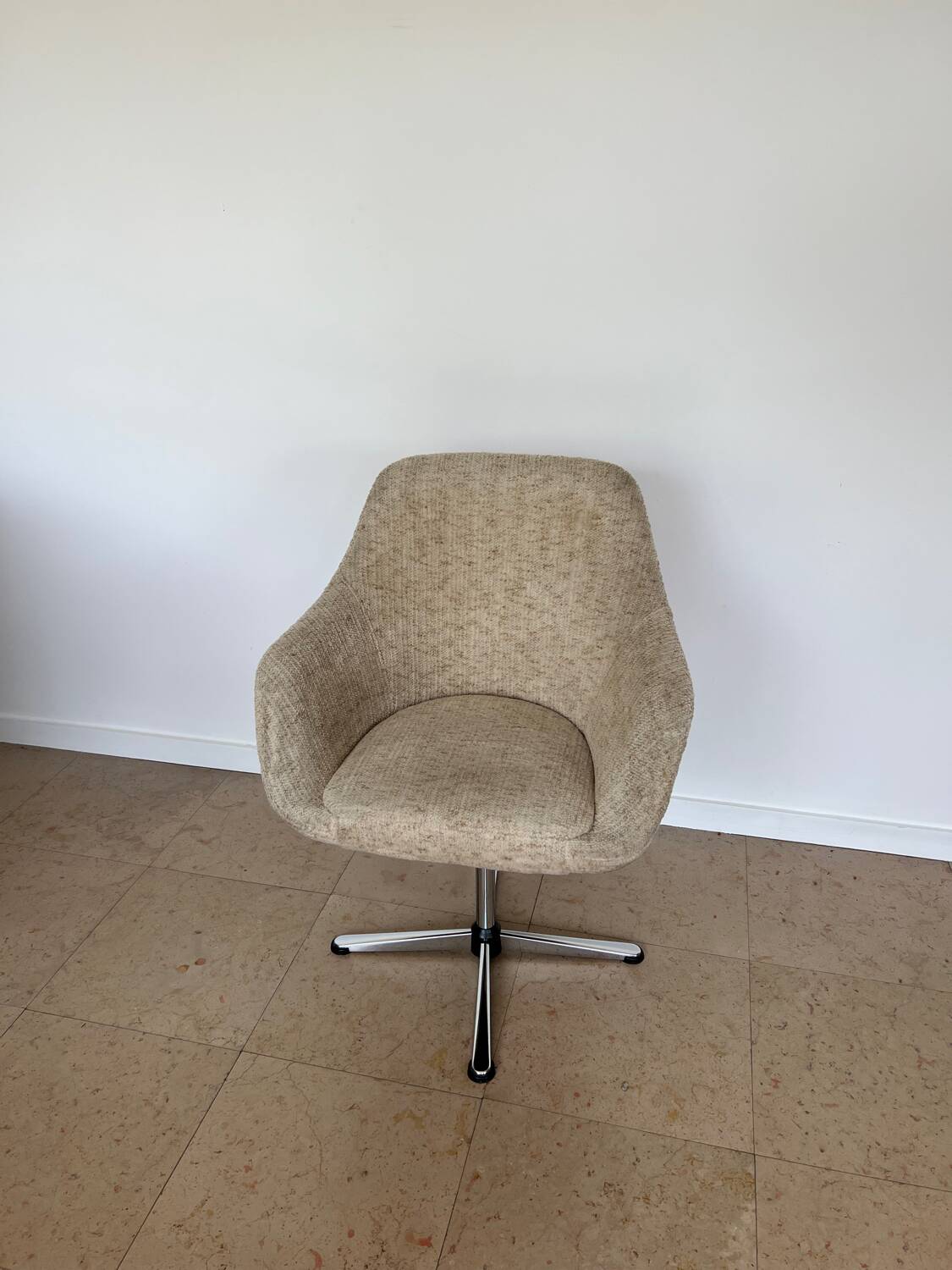 Egg chair beige mid-century