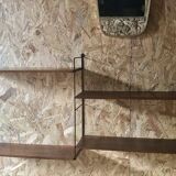 Vintage string wall shelf with 3 supports
