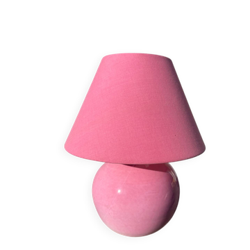 Lampe en céramique rose 1970