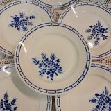 6 antique Badonviller dinner plates