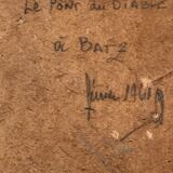 Oil table on panel Batz-sur-mer 1961, signed
